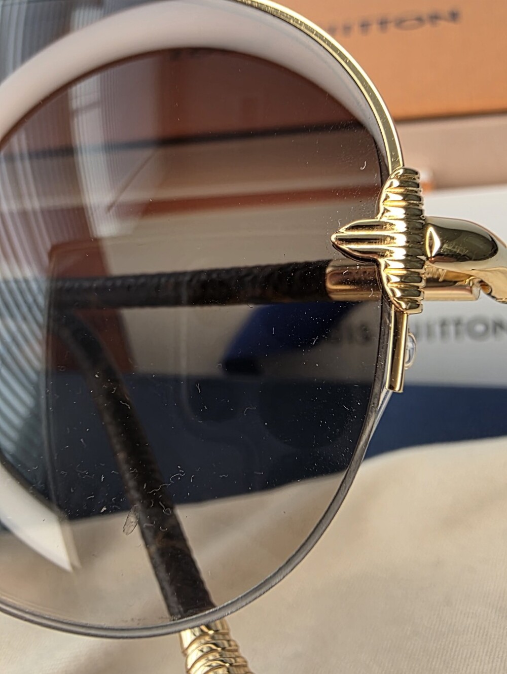 Louis Vuitton Monogram Petite Viola Pilote Aviator Sunglasses - Picture 6 of 16